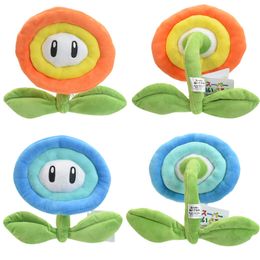 Mari Orange flame flower Sunflower ice flowers stuffed plush toy kids baby christmas gifts 18cm