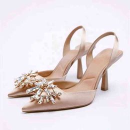 Beige Heeled Sandals Shallow Mouth Comfort Shoes for Women Large Size Black Lace Up Girls 2022 Clear Pointed Stiletto High Big S G220527