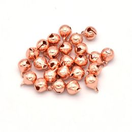 gold party supplies Australia - Other Event & Party Supplies Rose Gold Small Jingle Bells Charms Beads Pet Cat Collar Drop For Bag Clothing Christmas Holiday Home Decoratio