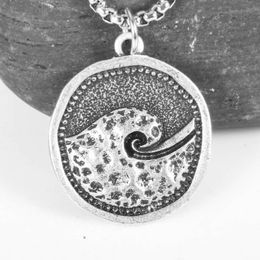 Pendant Necklaces Wave Vintage Ocean Beach Jewellery Surf Spiral Vocation Peeling