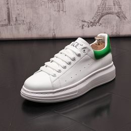 Up Designer Lace Party Wedding Shoes Spring Fashion Breathable Low Cut White Casual Sneakers Round Toe Thick Bottom