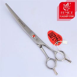 Fenice 7.0"/7.5"/8.0" Curved Scissors for Dog Grooming Professional Dog Cat Hair Trimming Shear Up Curved Scissors 220423