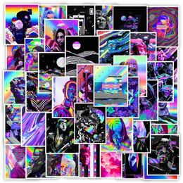 New Waterproof 10/30/50PCS Cartoon Psychedelic Art Aesthetic Stickers Graffiti Decals Skateboard Laptop Phone Bike Cool Toy Sticker for Kid sticker