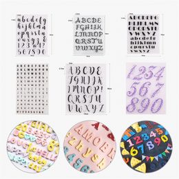 DIY Alphabet Numbers Cookie Cutter Pattern Embosser Stamp Letters Decorating Fondant Cake Tools Sugarcraft Transparent Stamp 220815