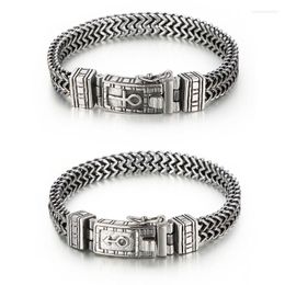 Link Chain 2022 Fashion Couple Bracelet Retro Stainless Steel Mesh Two-piece Men Women Lover Gift