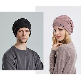 Beanie/Skull Caps Men Women Knitted Hatwool Beanie Elegant All-match Hat Couple Hooded Woollen Cap Ear Protection Warm HarajukuBeanie/Skull