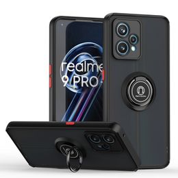 Casos híbridos para Realme 9 Pro Plus 9i C21Y C25Y C21 C21 C11 Case Armadura Silicon Encontrar X5 Pro Lite Anel Gel Proteção da Pele Stand Hard Oppo A94 A74 A54 A76 A36 Reno7 Pro Tampa