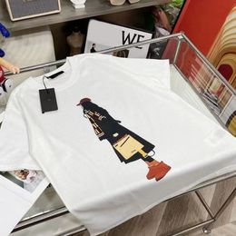 Fashion Girl Print T Shirt for Women Special Design Cotton Short Sleeve Shirts with Tag Label Black White Top Quality