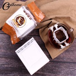 50Pcs/Pack Disposable Coffee Fliter Bags Portable Hanging Ear Style Philtres Eco-Friendly Paper Bag For Espresso 220509