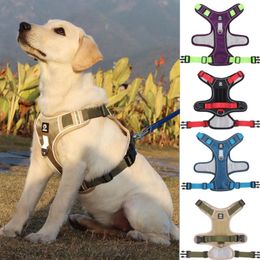Dog Collars & Leashes Harness Reflective Vest Type Big Chest Explosion-proof Adjustable Pet Strap Training Pets HarnessesDog LeashesDog