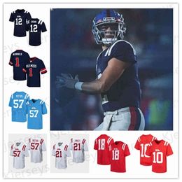 Uf CeoCustom Sugar Bowl Ole Miss Rebels Football Jersey NCAA College Matt Corral Snoop Conner Drummond Eli Manning A.J. BROWN Jerrion Ealy D.K.