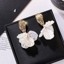Dangle & Chandelier Fashion Design White Shell Flower Petal Drop Earrings Statement Pendientes Jewellery For WomenDangle DangleDangle Mill22