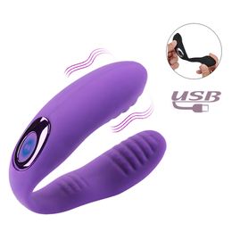 10 Modes Vibrators For Couples G-Spot Stimulate U Type Wireless Silicone Dildo Panties Female Masturbate sexy Toys Women -40