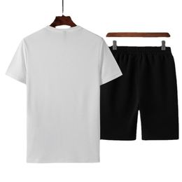 Men's Tracksuits Men's Set Hip Hop Tracksuit Men Summer Two Pieces Clothing Short Sleeve T-Shirt Shorts Sportswear Printed ClothingMen's