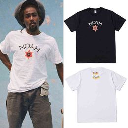 2020AW Yıldız Noah T Shirt Erkek Kadınlar Yaz Sokak Giyim Moda Günlük Pamuk Black White Noah Top Tees T-Shirts