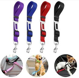 Dog Cat Car Safety Belt Collar Adjustable Vehicle Seat Belts Pet Supplies Harness Safe Lever Traction Puppy Leash