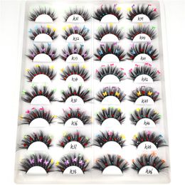 Colored Eyelash Faux 3D Mink Eyelashes Butterfly False Eye lashes Full Strip Cruelty Free Eye Lash Extension