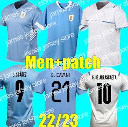 New 2022 Uruguay Soccer Jersey Men 22/23 Home L.suarez E.cavani Shirt D.GODIN Away National Team F