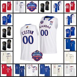 KU Kansas Jayhawks Basketball Jersey 2022 NCAA Final Four Custom Stitched 2 Christian Braun 44 Mitch Lightfoot 20 Michael Jankovich 31 Cam Martin 13 Charlie McCarthy