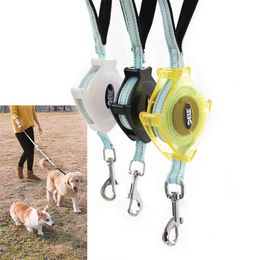 DELE Retractable Pet Leash 1 Walking for Small Medium Big up to Double Direction Extension Portable LJ201109