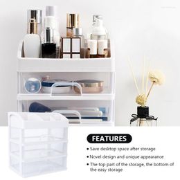 Storage Boxes & Bins Plastic Cosmetics Box Makeup Drawer Jewellery Brush Rack