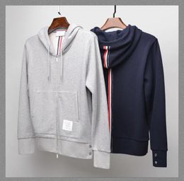 2021 Fashion Sweatshirts Brand Striped Hooded Clothing Slim Cotton Jacket Men Women Hoodies Male Casual Sportswear Coat