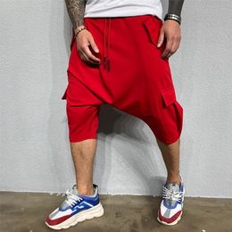 Hip Hop Streetwear Men Shorts Sweatpants Cotton Fitness Jogger Fashion Casual Cargo Pant Trousers Male 220630