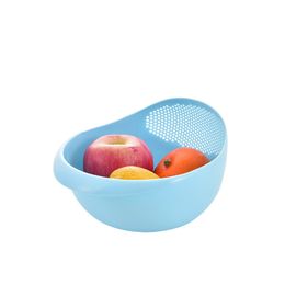 Multifunction Food Grade Plastic Rice Beans Peas Washing Tools Philtre Strainer Basket Sieve Drainer Cleaning Gadget Kitchen Accessories