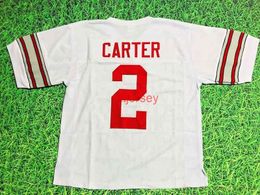 CHEAP CUSTOM CRIS CARTER COLLEGE STYLE THROWBACK WHITE JERSEY or custom any name or number jersey