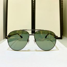 Pilot Sunglasses 0043SA Ruthenium Havana/Green Lens Glasses Sun Shades Sonnenbrille UV400 Protection Eyewear