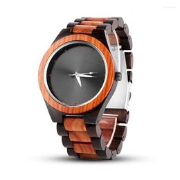 Wristwatches Luxury Wood Wrist Watch Unique Mens Full Wooden Quartz Hombre Casual Relogio Masculino Erkek Kol Saati Reloj