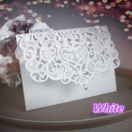 Wholesale- China Vintage Laser Cut Wedding Invitations White 50pcs Party Elegant Luxurious Invitation Card Paper1