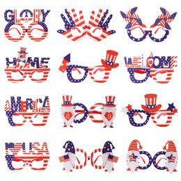4th of July Party DIY Glasses Decorations Men Women American Independence Day I Love USA Blue Red Striped Flag Party Supplies XDJ221