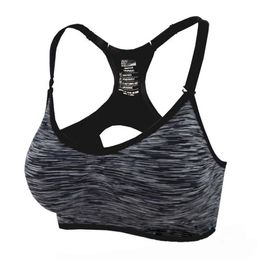 Women Sports Yoga Bra breathable quick dry Top Shockproof Cross Back Push Up fitness active Bra Gym Running Bra T200601