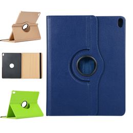 360 Degree Rotating Tablet Cases for Apple iPad 10.2 Air 4/3 Pro 11 10.5 inch Litchi Texture PU Leather Flip Stand Cover