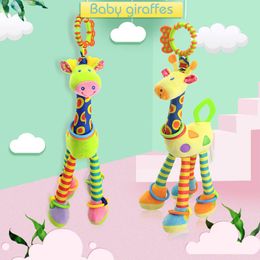 Ringing Paper Baby Stroller Hanging Plush Toy 0-1 Year Old Ringings Teethers Giraffe Bed Bell To Train The Baby's Grasping Ability And Visionary Easy Baby Care