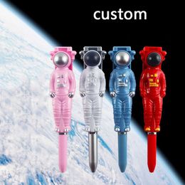 promotion push plastic creative astronauts space people ballpoint pen for custom LOGO Sales