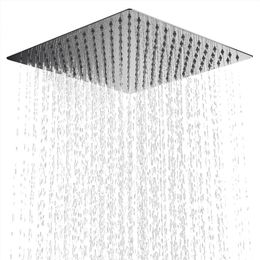 8/10/12 inch Rainfall Shower Head Stainless Steel Square Rain Pressurised Big 220510