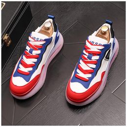 Men Fashion Casual Shoes Spring Autumn Thick Bottom White yellow Colour Male Luxury Designer Trending Walking Sneakers