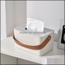 Tissue Boxes Napkins Table Decoration Accessories Kitchen Dining Bar Home Garden Modern Box Desktop Napkin Case Holder Plastic Creative R