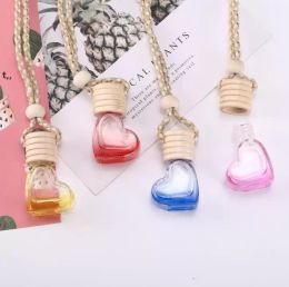 Heart Bottle 5ML Empty Hanging Car Cars Air Freshener Love Perfume-Pendant Bottles For Smell Essential Oil