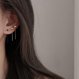 Dangle & Chandelier Drop Black Earrings Tassel Square For Women Long Temperament Korean Fashion Student Jewellery Lady Present Wholesale BOYUL