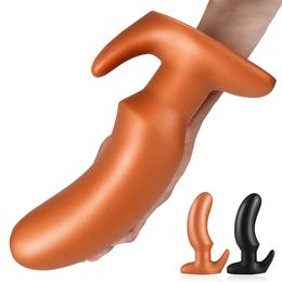 Soft Silicone Anal Plug Big Long Butt Masturbator Anus Massager G-spot Clit Stimulator Erotic Adult sexy Toys for Woman and Man
