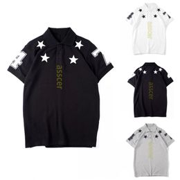 -Mens Polos Tees Black Bianco Grigio Designer Designer T Shirt manica corta Fashion Number 74 Summer T Shirt Size S-XXL