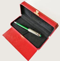 GIFTPEN 5A Luxury Classic GreenBlue Lacquer Barrel Ballpoint Pen Quality SilverGolden Clip Writing Smooth Office School Statione1640925