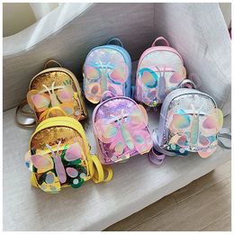 Mochila pequena das crianças bolsas de escola bonito para meninas borboleta mochila escola crianças mochilas baby boyback