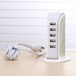 Smart Android Phone Power Tower 4A 5 Port USB Charger Multi Usb Fast Chargers Travel Powers