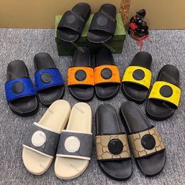 2021 Fashion slide sandals slippers for men women WITH ORIGINAL BOX Hot Designer unisex beach flip flops slipper TOP QUALITY ERU 35-46