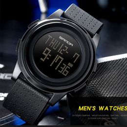 Wristwatches SANDA 9mm Super Slim Sport Watch Men Electronic LED Digital Wrist Watches For Male Clock Relogio Masculino