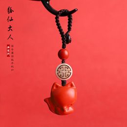 Keychains Cute Keychain Female Bag Ornaments High-content Cinnabar Small -shaped Jewellery